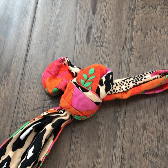 cabi animal print/cheetah reversible sling tote bag black pink orange Like New - Picture 5 of 8